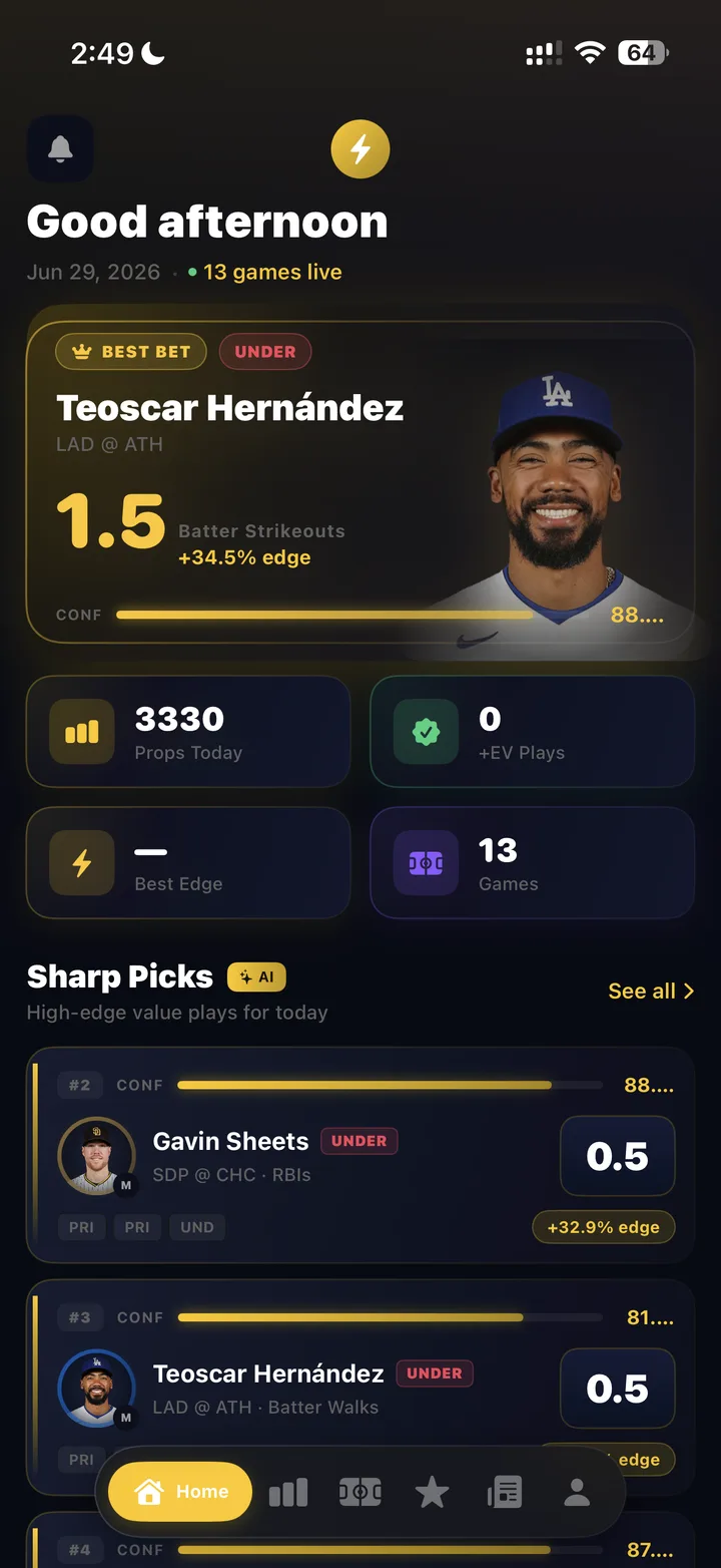 PropSight app home screen